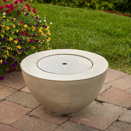 The Outdoor GreatRoom Company 20" Black Round Tempered Glass Burner Cover