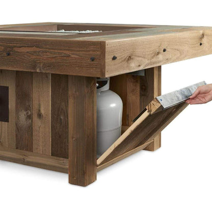 The Outdoor GreatRoom Company 49" Vintage Square Gas Fire Pit Table