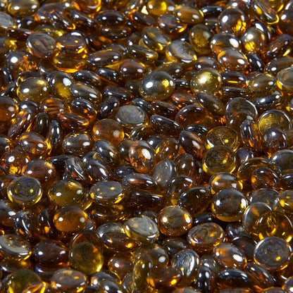The Outdoor GreatRoom Company Amber Tempered Fire Glass Gems - 5 lb kit