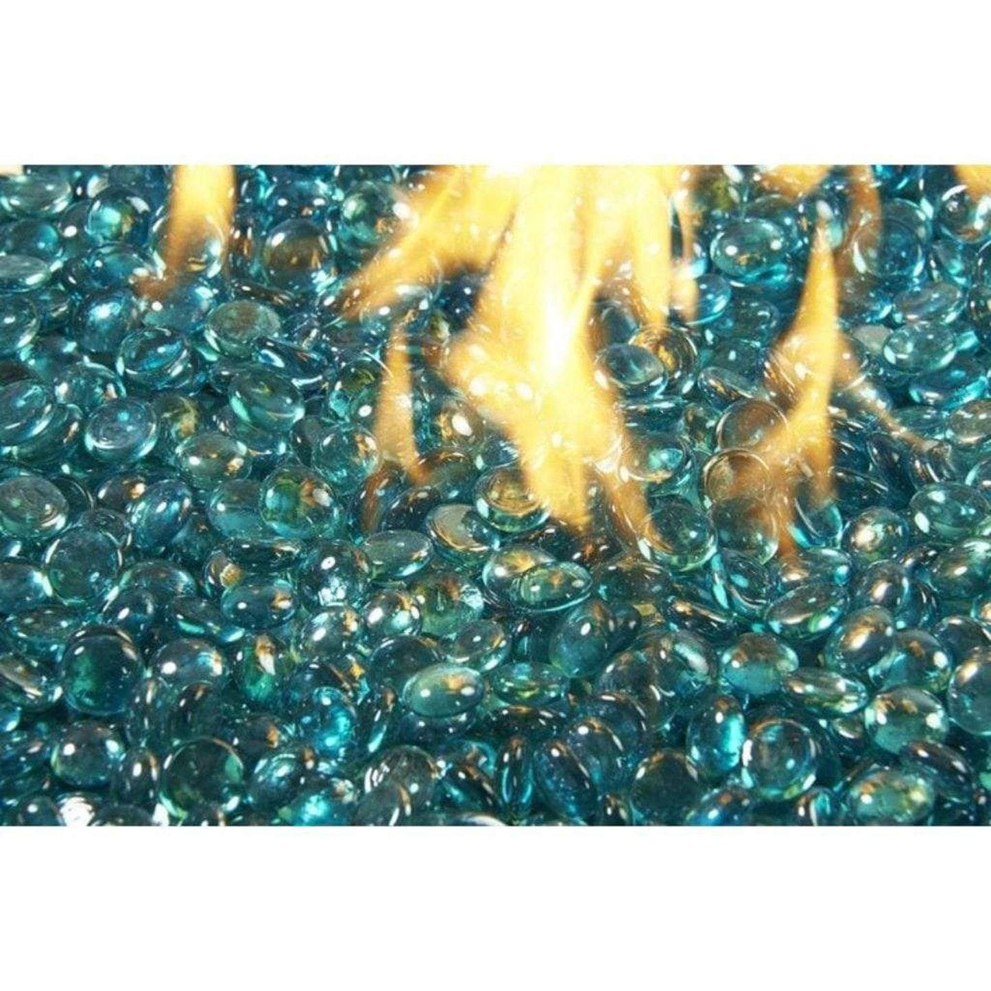 The Outdoor GreatRoom Company Aquamarine Tempered Fire Glass Gems - 25 lb kit