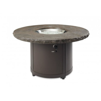 The Outdoor GreatRoom Company Beacon 48" Marbleized Noche Round Gas Fire Pit Table