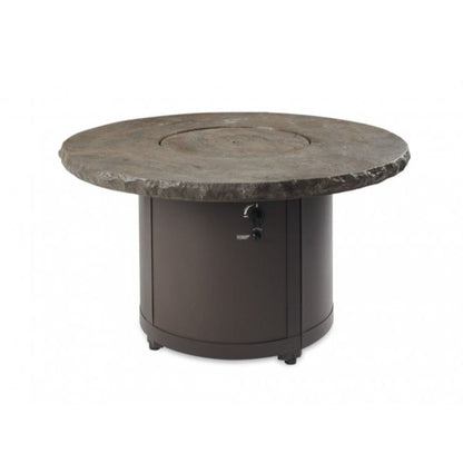 The Outdoor GreatRoom Company Beacon 48" Marbleized Noche Round Gas Fire Pit Table