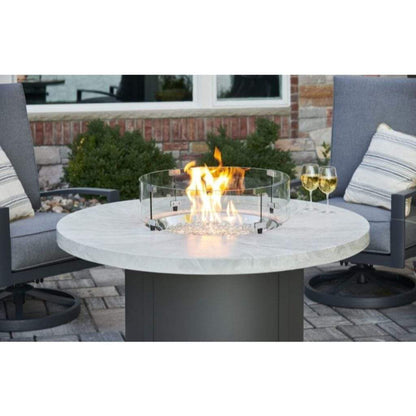 The Outdoor GreatRoom Company Beacon 48" Marbleized Noche Round Gas Fire Pit Table