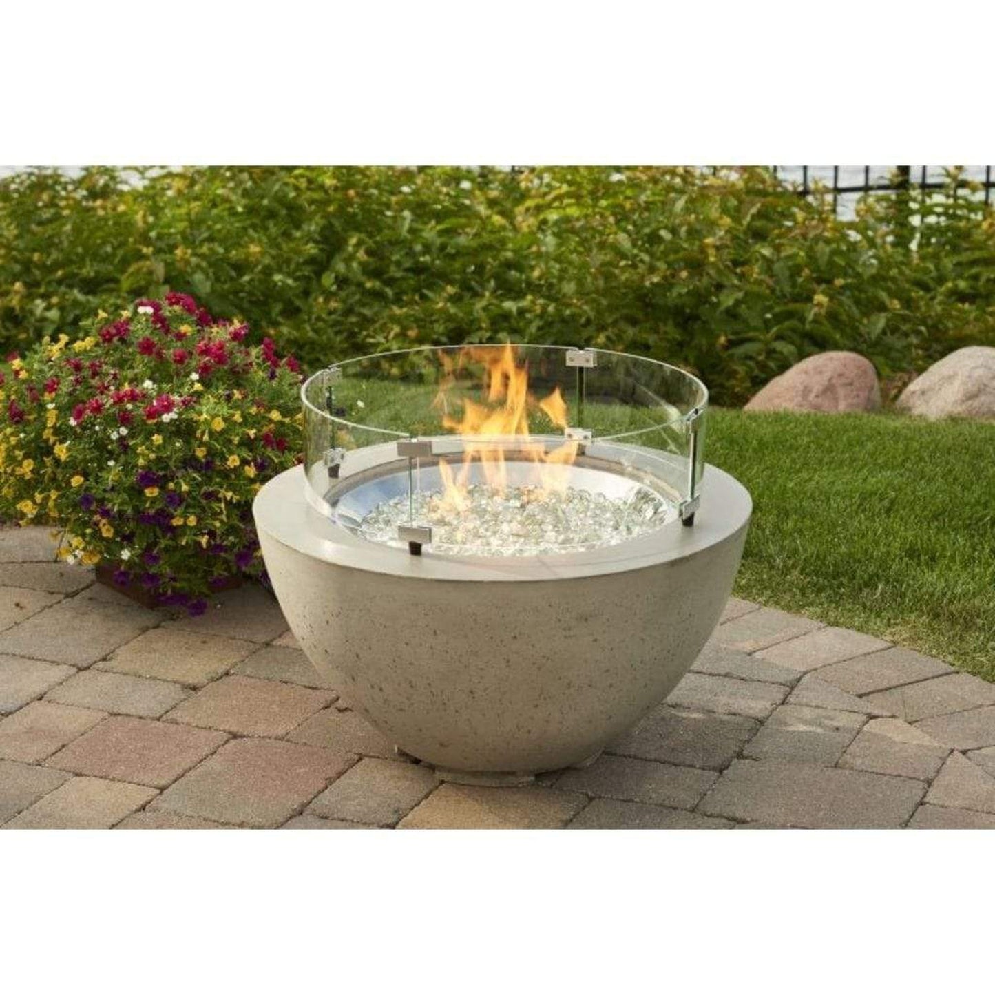 The Outdoor GreatRoom Company Cove 20" Natural Grey Round Gas Fire Pit Bowl