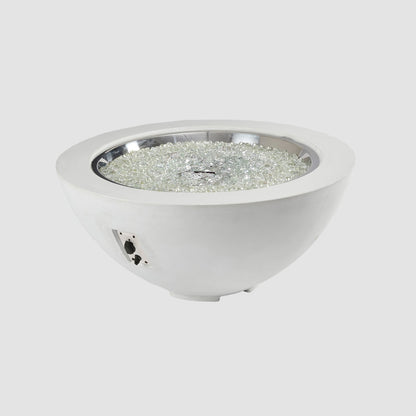 The Outdoor GreatRoom Company Cove 42" White Round Gas Fire Pit Bowl