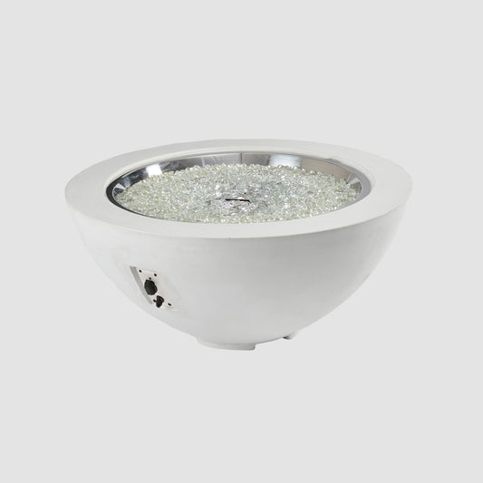 The Outdoor GreatRoom Company Cove 42" White Round Gas Fire Pit Bowl