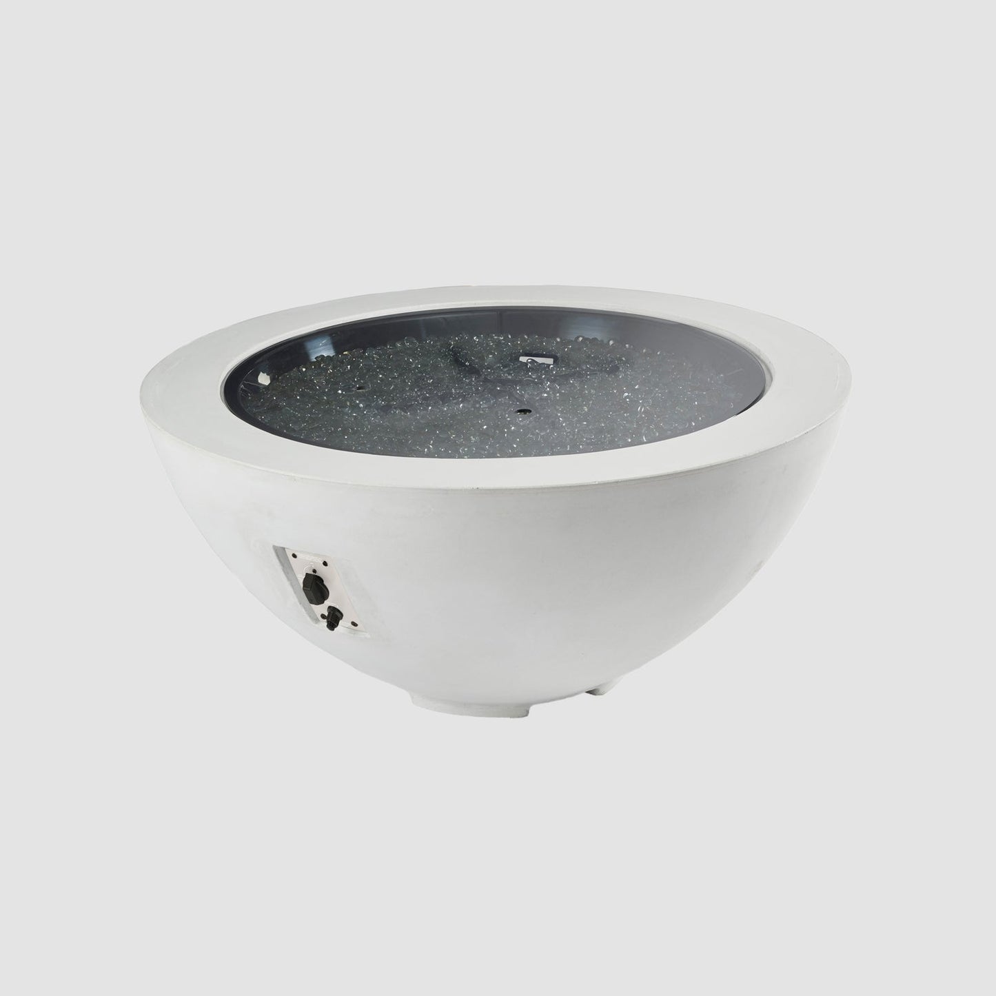 The Outdoor GreatRoom Company Cove 42" White Round Gas Fire Pit Bowl