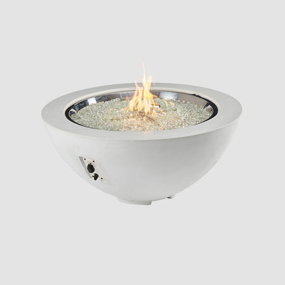 The Outdoor GreatRoom Company Cove 42" White Round Gas Fire Pit Bowl