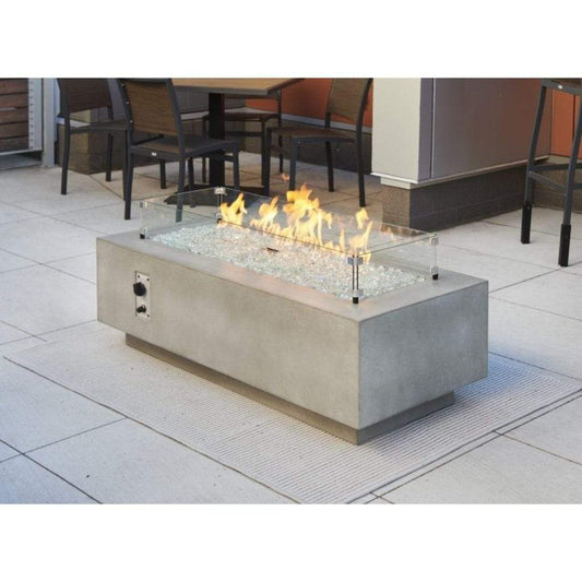The Outdoor GreatRoom Company Cove 54" White Linear Gas Fire Table