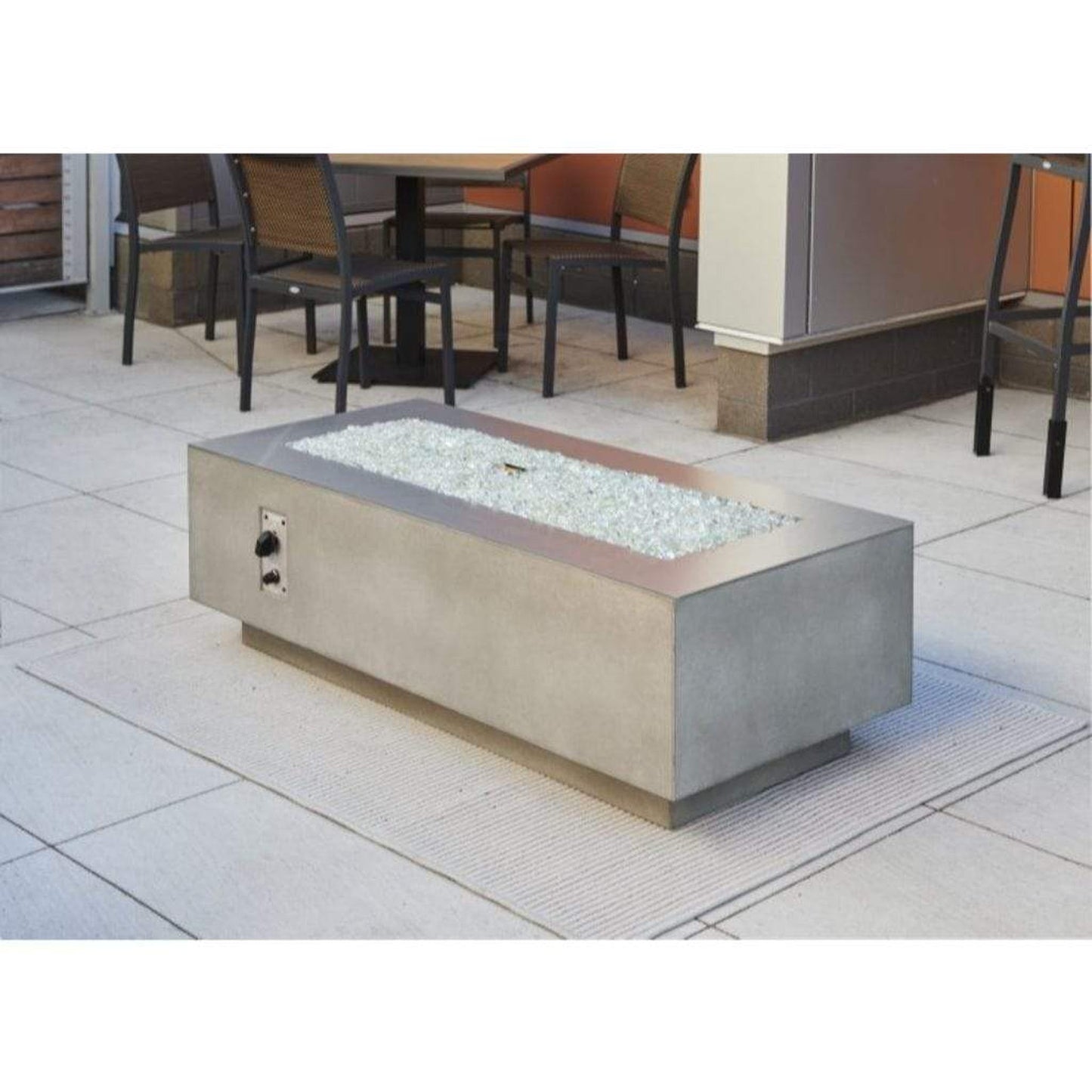 The Outdoor GreatRoom Company Cove 54" White Linear Gas Fire Table
