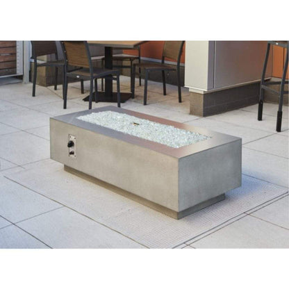 The Outdoor GreatRoom Company Cove 54" White Linear Gas Fire Table