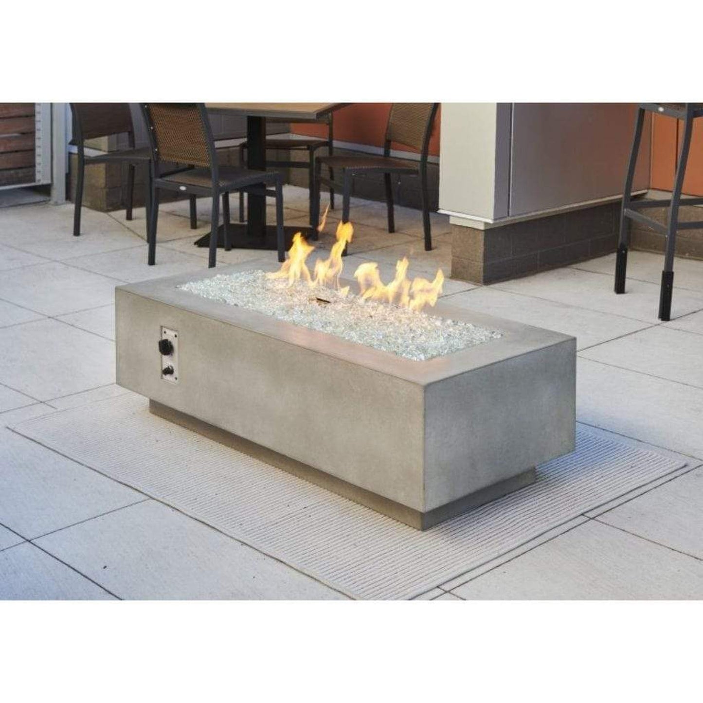 The Outdoor GreatRoom Company Cove 54" White Linear Gas Fire Table