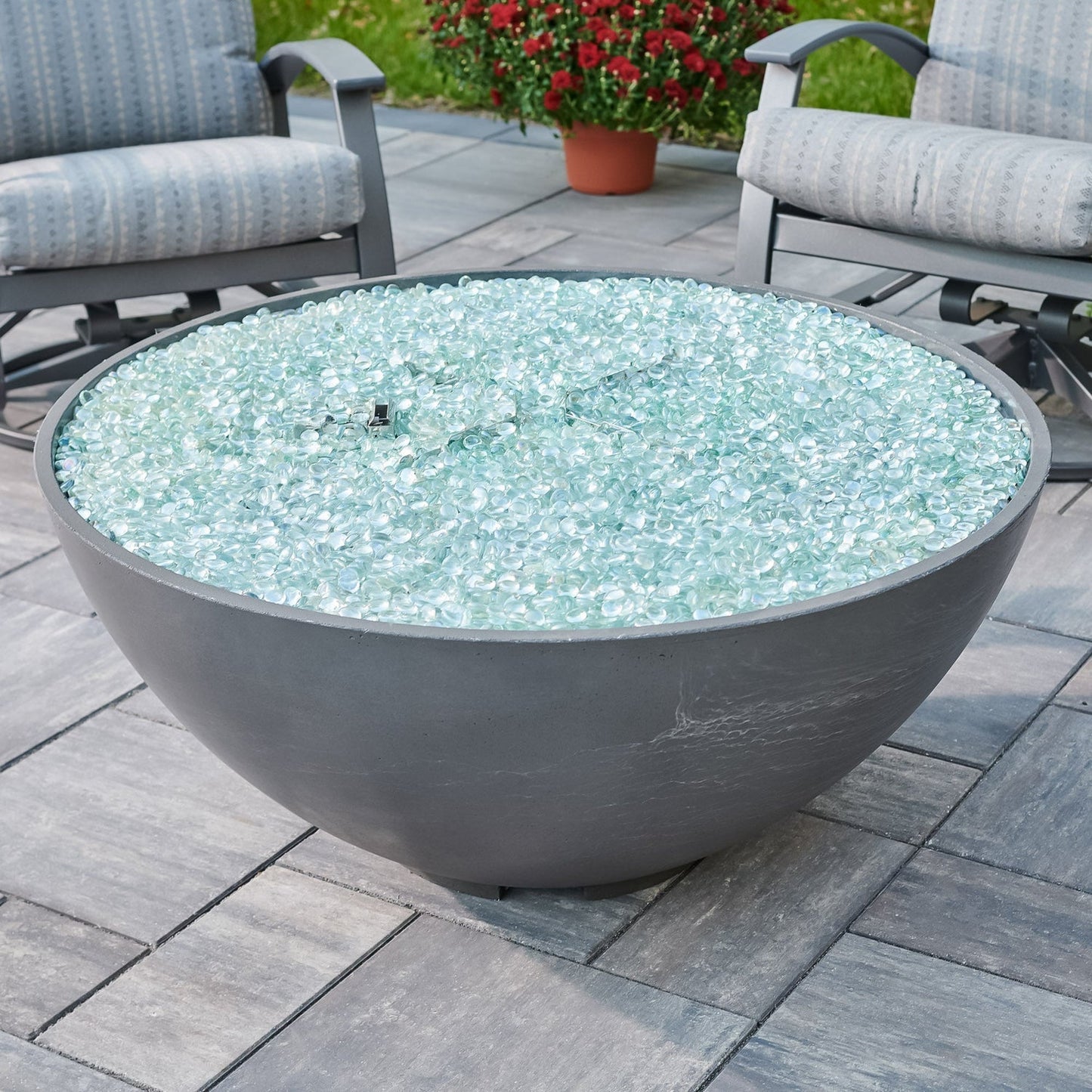 The Outdoor GreatRoom Company Cove Edge 42" Midnight Mist Gas Fire Pit Bowl