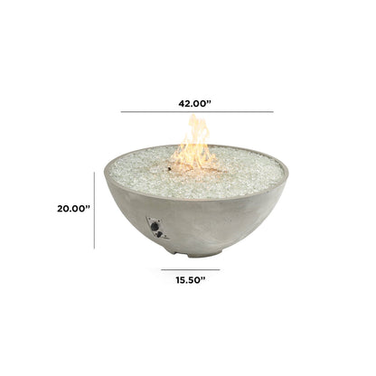 The Outdoor GreatRoom Company Cove Edge 42" Natural Grey Gas Fire Pit Bowl