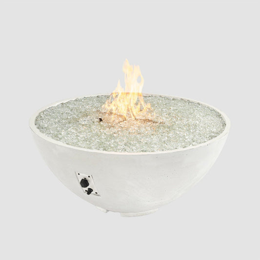 The Outdoor GreatRoom Company Cove Edge 42" White Gas Fire Pit Bowl