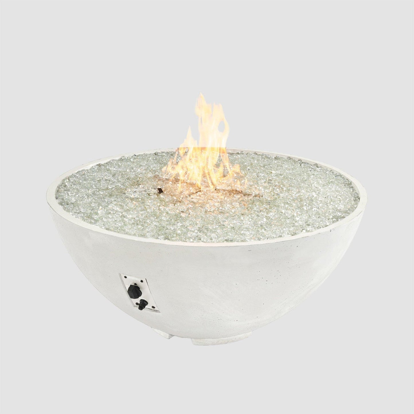 The Outdoor GreatRoom Company Cove Edge 42" White Gas Fire Pit Bowl