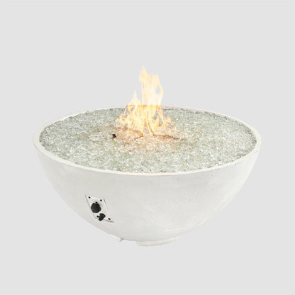 The Outdoor GreatRoom Company Cove Edge 42" White Gas Fire Pit Bowl
