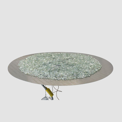 The Outdoor GreatRoom Company Crystal Fire Plus 20" Round Manual Gas Burner Insert and Plate Kit