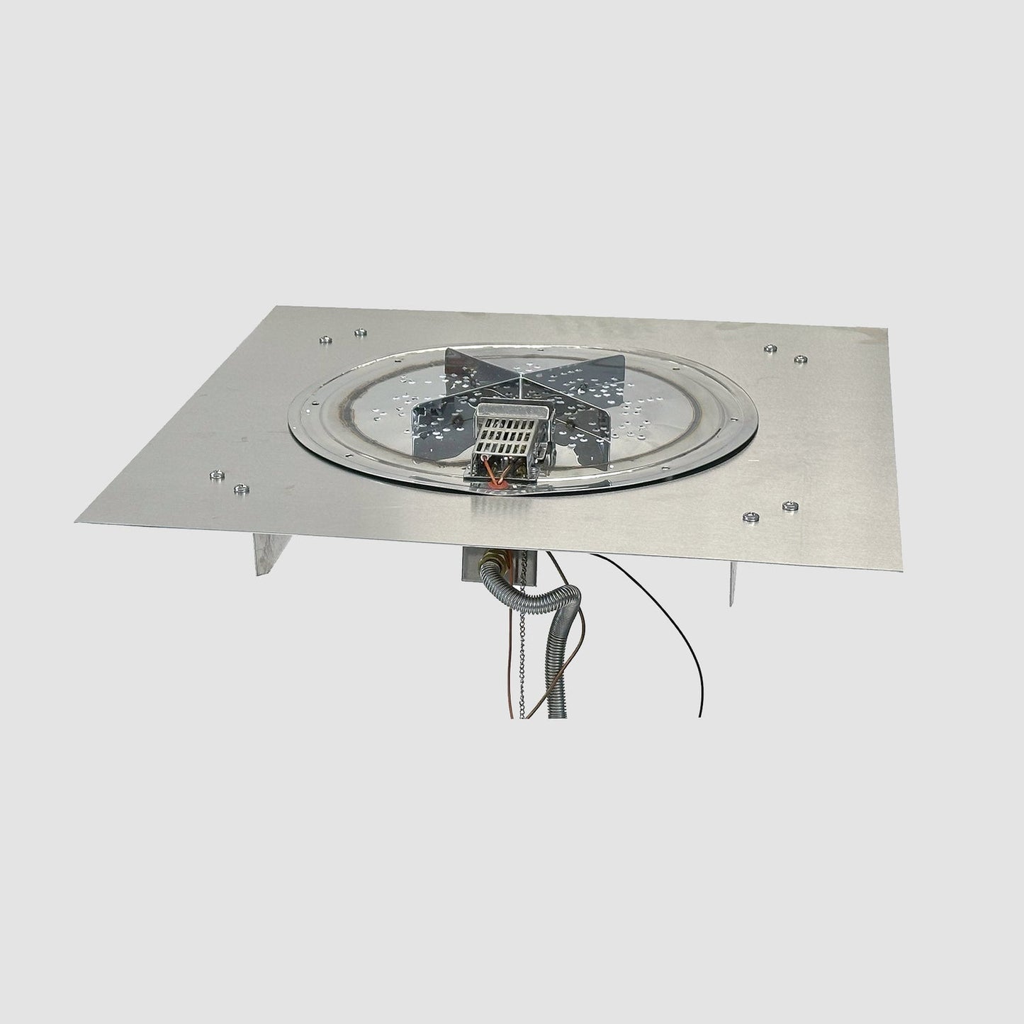The Outdoor GreatRoom Company Crystal Fire Plus 42" x 42" Square Direct Spark LPG Gas Burner Insert and Plate Kit