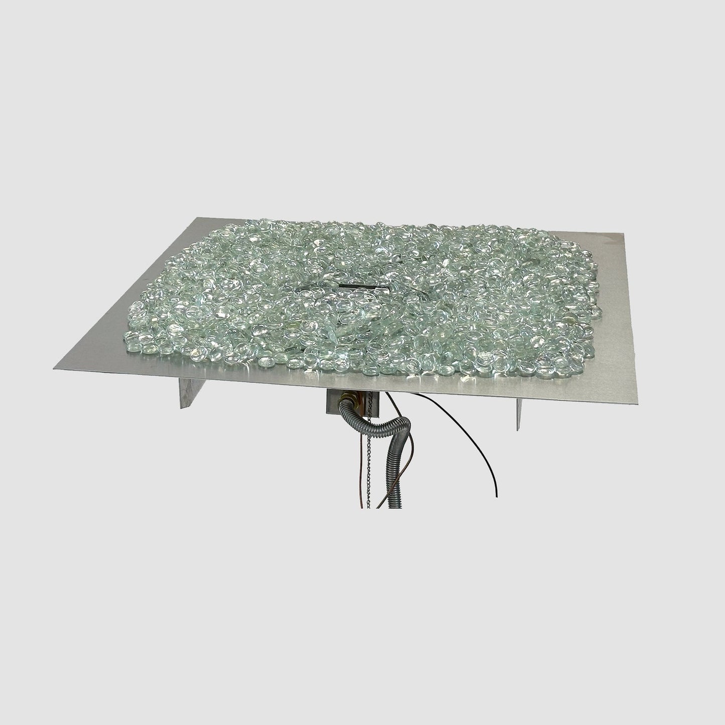 The Outdoor GreatRoom Company Crystal Fire Plus 42" x 42" Square Direct Spark LPG Gas Burner Insert and Plate Kit