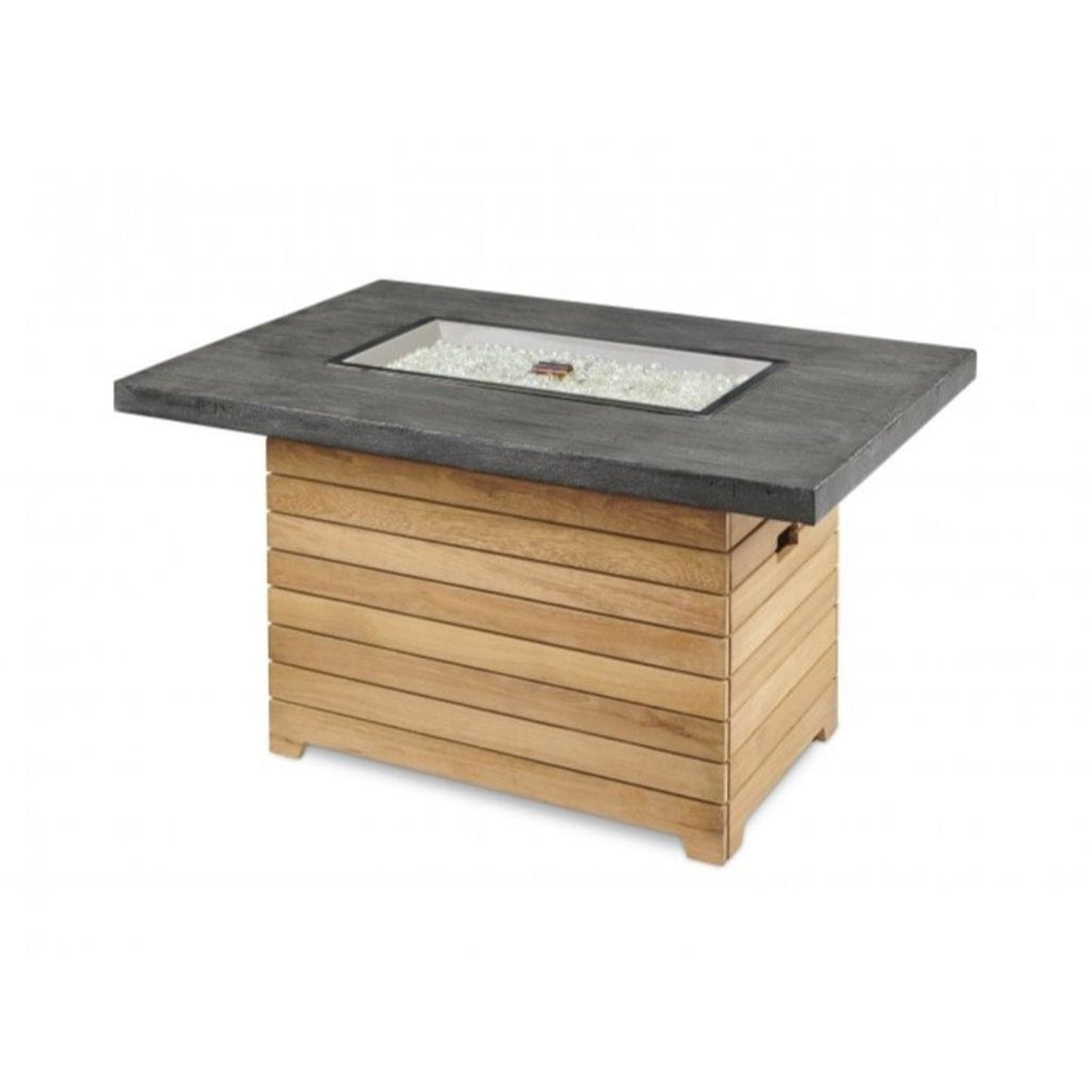 The Outdoor GreatRoom Company Darien 30" Aluminum Rectangular Gas Fire Pit Table