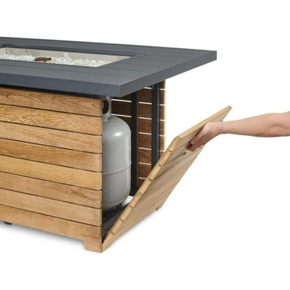 The Outdoor GreatRoom Company Darien 30" Aluminum Rectangular Gas Fire Pit Table