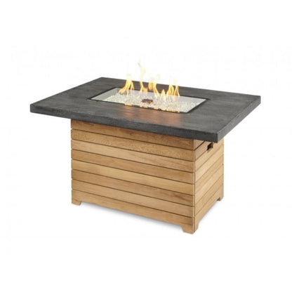 The Outdoor GreatRoom Company Darien 30" Aluminum Rectangular Gas Fire Pit Table