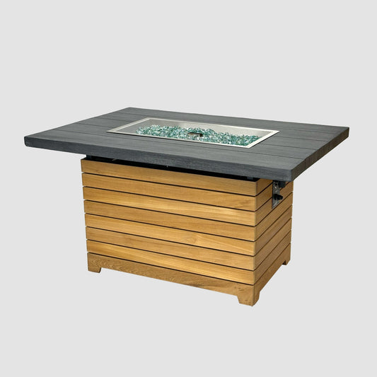 The Outdoor GreatRoom Company Darien Everblend 30" Rectangular Gas Fire Pit Table