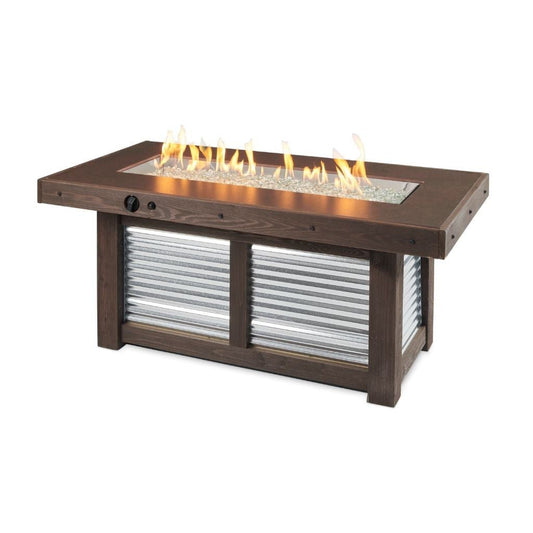 The Outdoor GreatRoom Company Denali Brew 57" Linear Gas Fire Pit Table