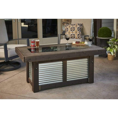 The Outdoor GreatRoom Company Denali Brew 57" Linear Gas Fire Pit Table