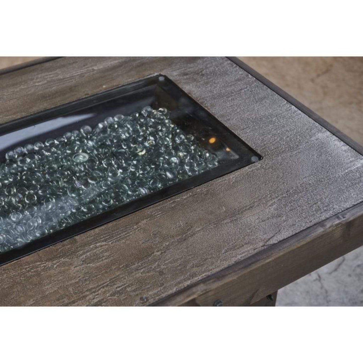 The Outdoor GreatRoom Company Denali Brew 57" Linear Gas Fire Pit Table