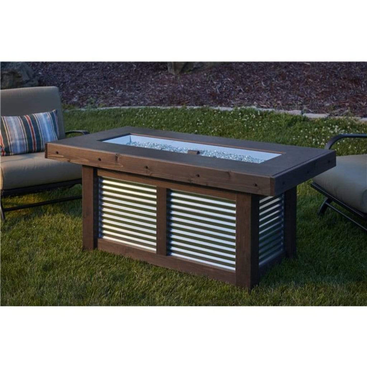 The Outdoor GreatRoom Company Denali Brew 57" Linear Gas Fire Pit Table