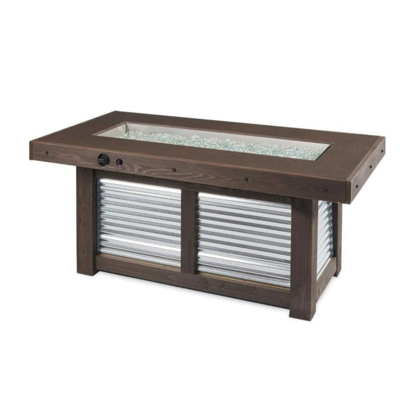 The Outdoor GreatRoom Company Denali Brew 57" Linear Gas Fire Pit Table