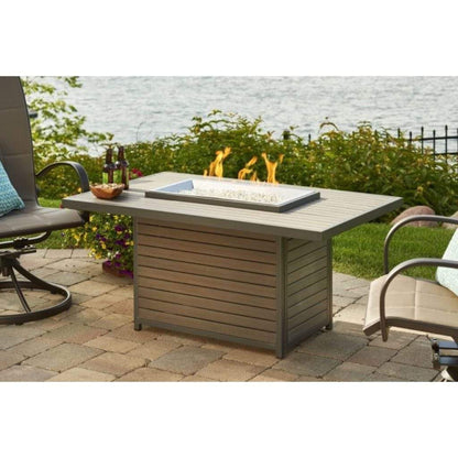 The Outdoor GreatRoom Company Kenwood and Brooks 50" Rectangular Chat Height Gas Fire Pit Table
