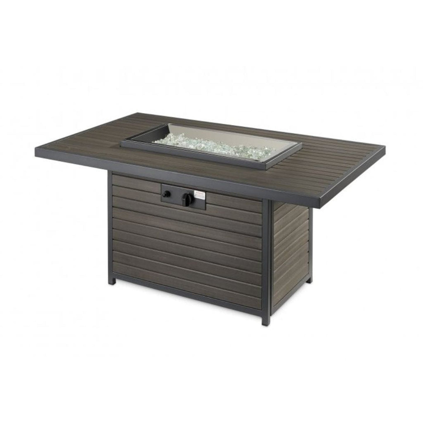 The Outdoor GreatRoom Company Kenwood and Brooks 50" Rectangular Chat Height Gas Fire Pit Table