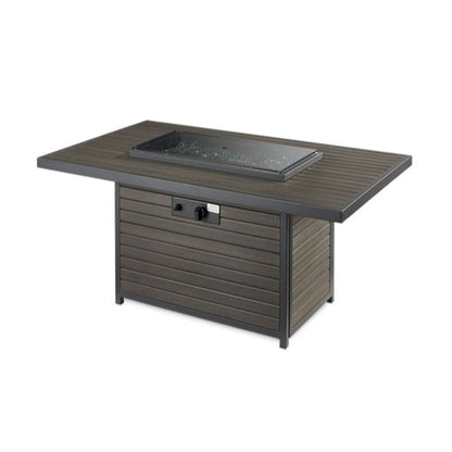 The Outdoor GreatRoom Company Kenwood and Brooks 50" Rectangular Chat Height Gas Fire Pit Table