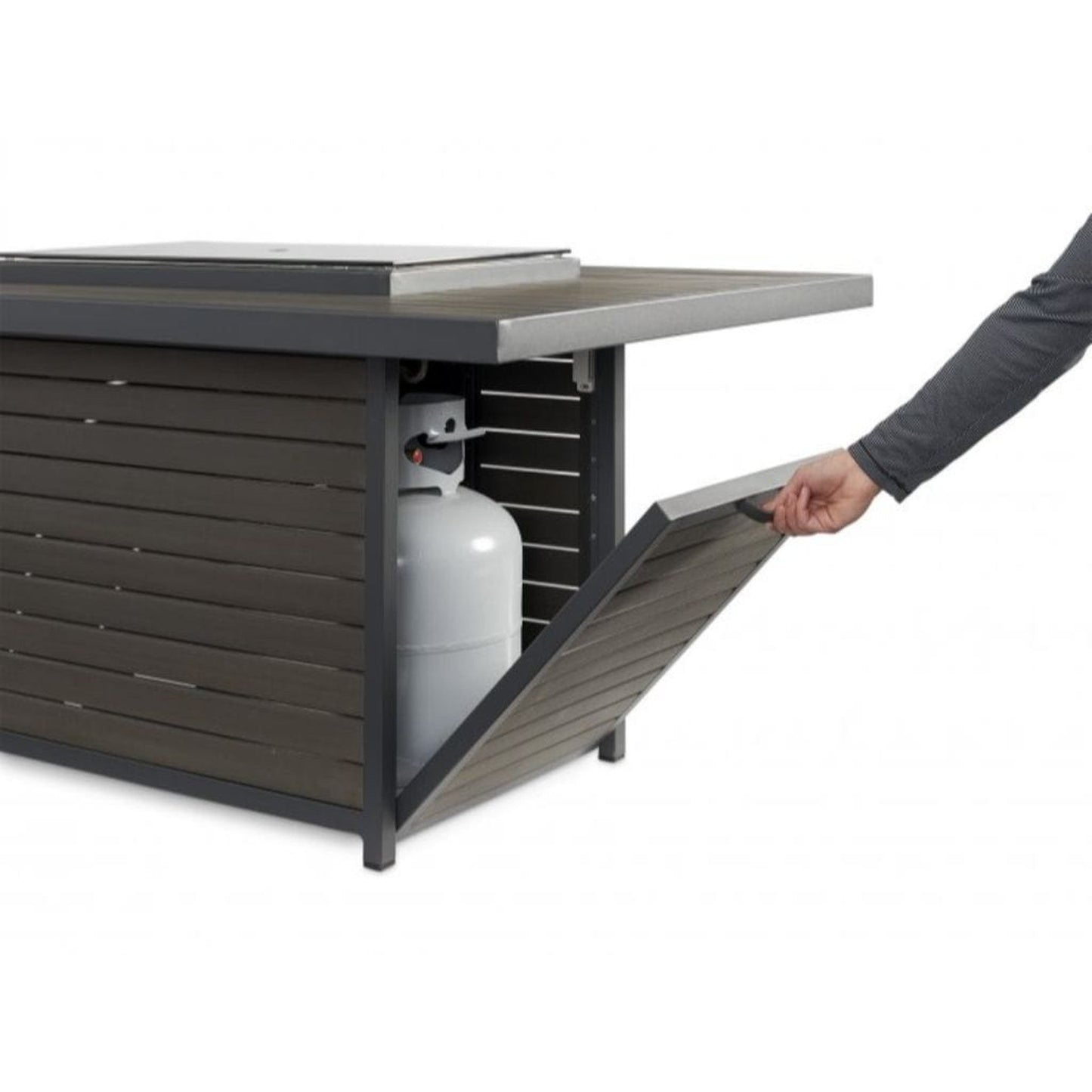 The Outdoor GreatRoom Company Kenwood and Brooks 50" Rectangular Chat Height Gas Fire Pit Table