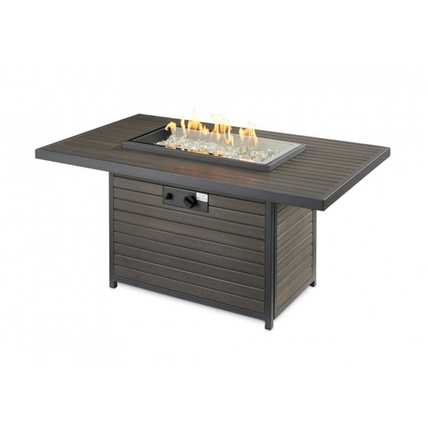 The Outdoor GreatRoom Company Kenwood and Brooks 50" Rectangular Chat Height Gas Fire Pit Table