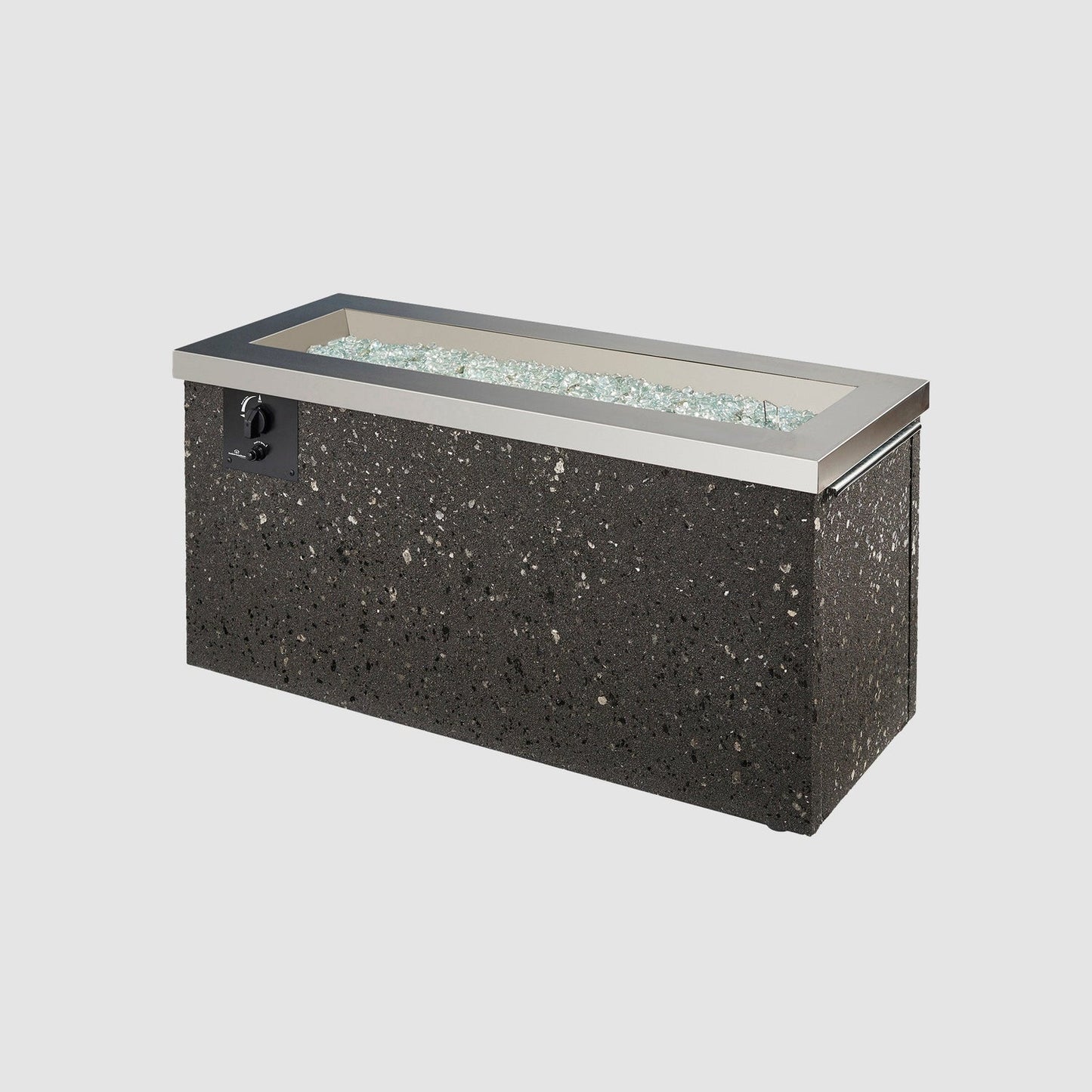The Outdoor GreatRoom Company Key Largo 48" Stainless Steel Linear Gas Fire Pit Table
