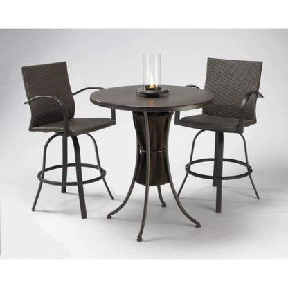 The Outdoor GreatRoom Company Leather Wicker Bar Stools