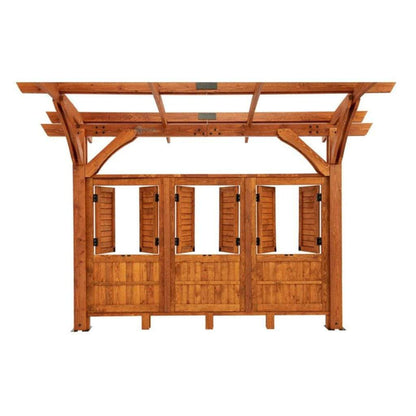 The Outdoor GreatRoom Company Privacy Wall for 12' x 12' Sonoma Arched Wood Pergola