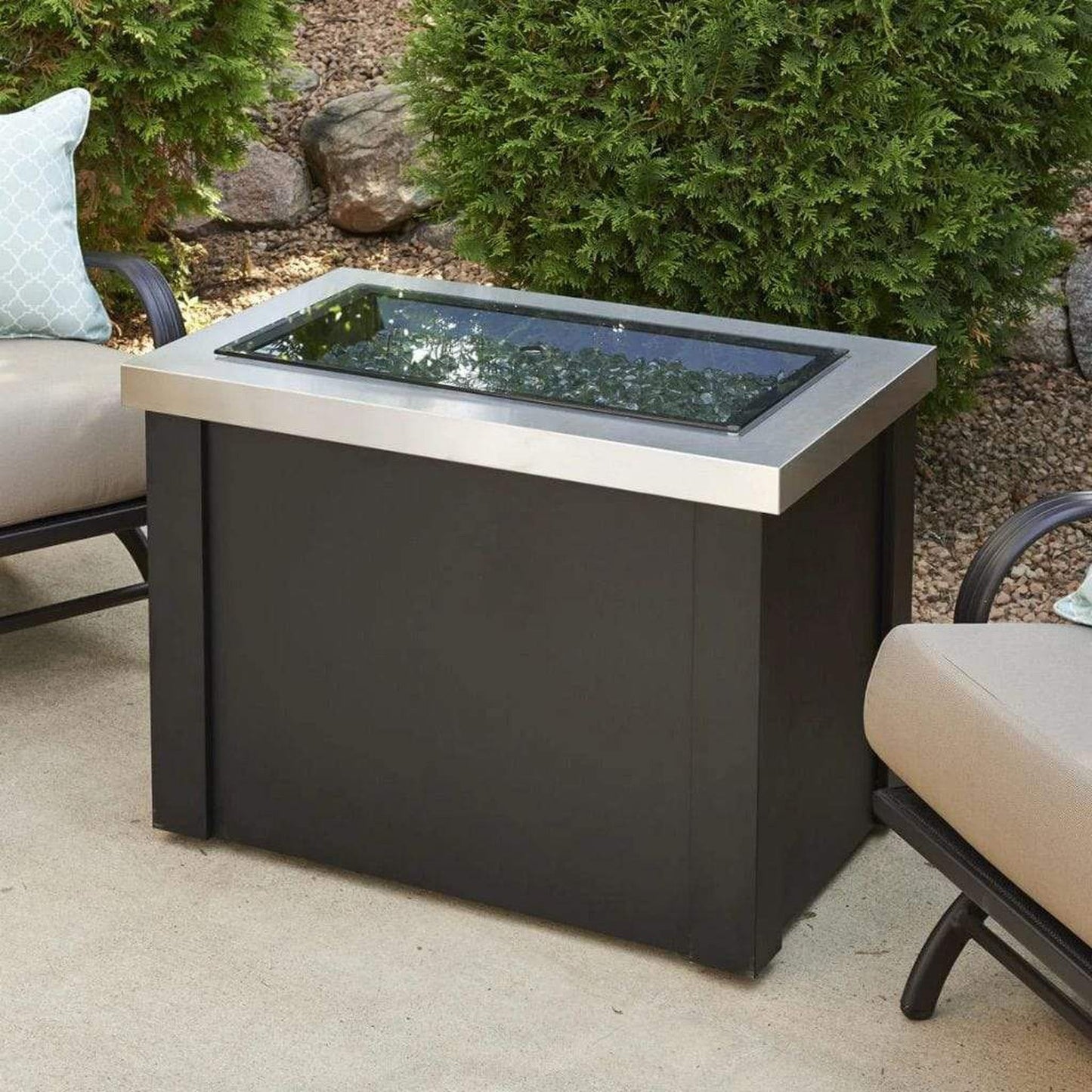 The Outdoor GreatRoom Company Providence 32" Rectangular Supercast Fire Table