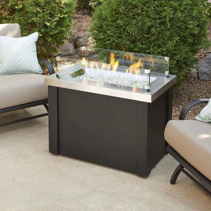 The Outdoor GreatRoom Company Providence 32" Rectangular Supercast Fire Table