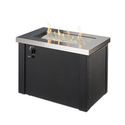 The Outdoor GreatRoom Company Providence 32" Rectangular Supercast Fire Table
