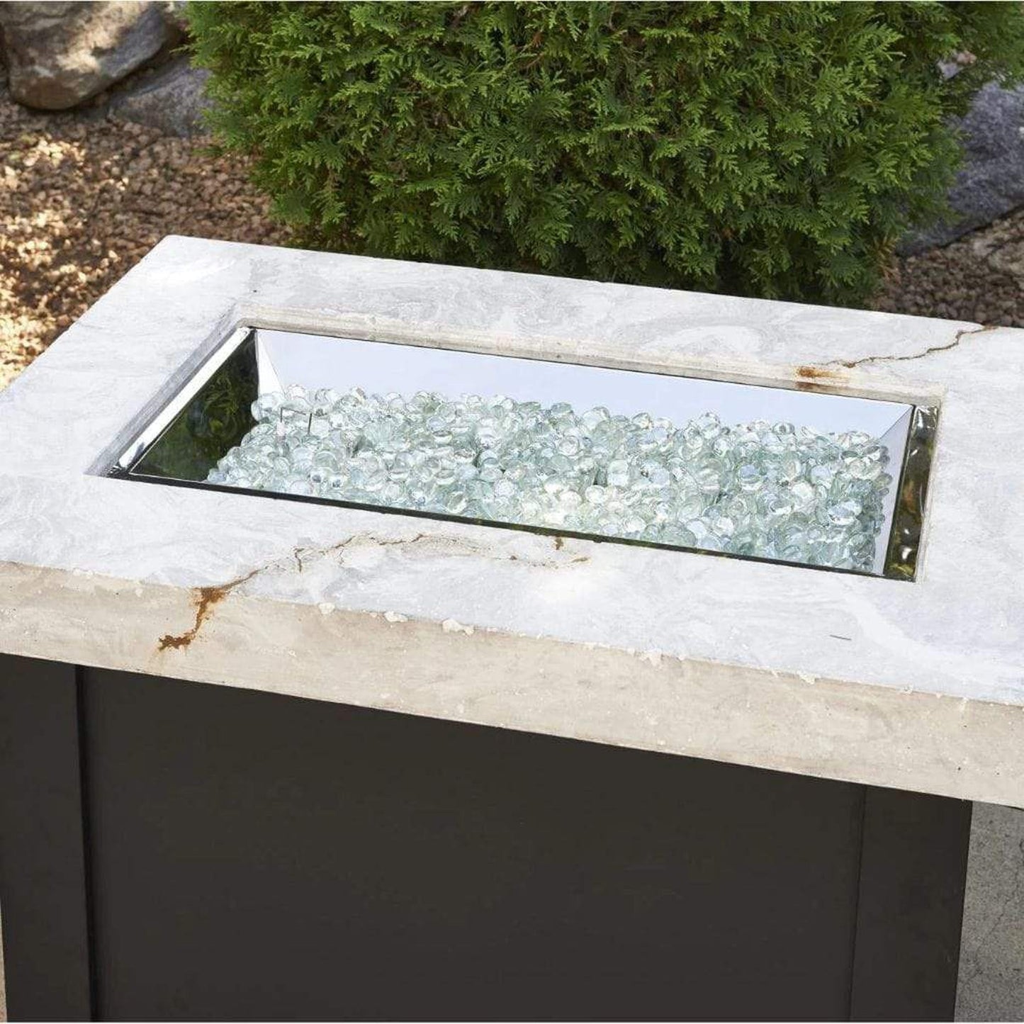 The Outdoor GreatRoom Company Providence 32" Rectangular Supercast Fire Table