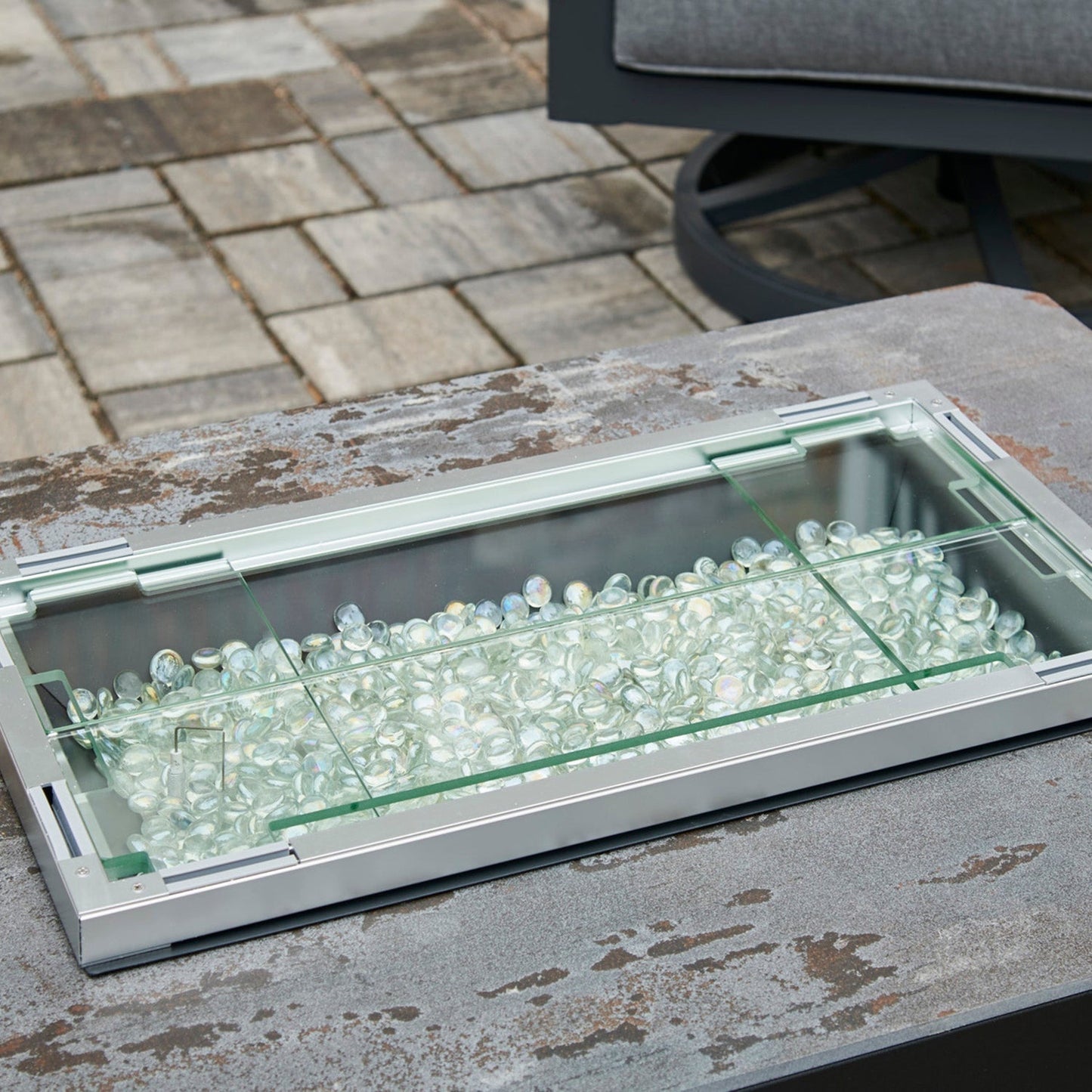 The Outdoor GreatRoom Company Rectangular Folding Glass Wind Guard