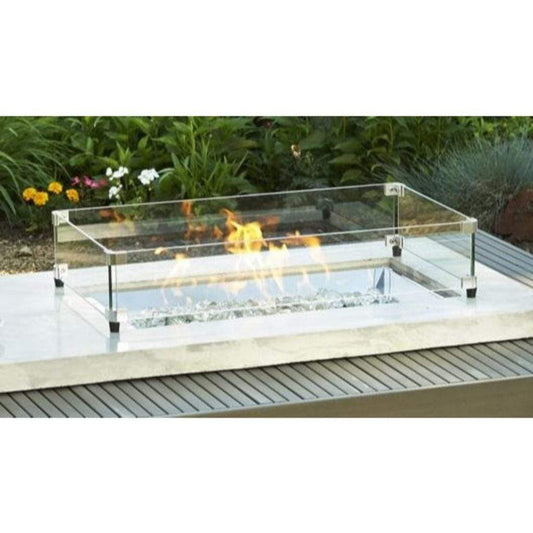 The Outdoor GreatRoom Company Rectangular Glass Wind Guard