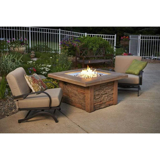The Outdoor GreatRoom Company Sierra 43" Square Gas Fire Pit Table