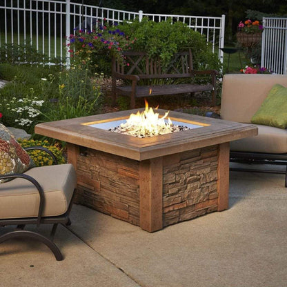 The Outdoor GreatRoom Company Sierra 43" Square Gas Fire Pit Table