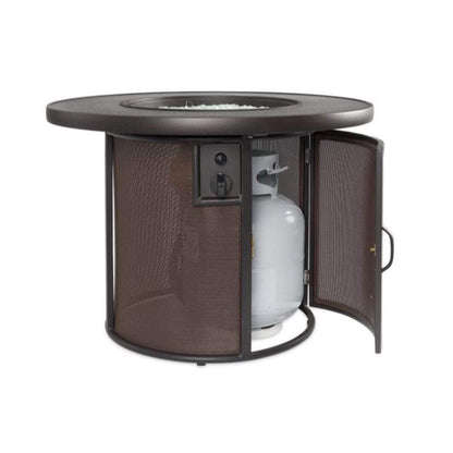 The Outdoor GreatRoom Company Stonefire 31" Brown Round Gas Fire Pit Table